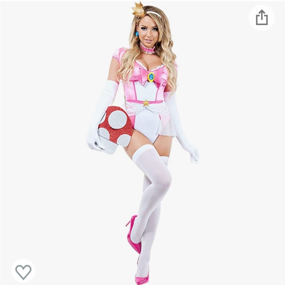 Princess Peach Halloween Cosplay Costume